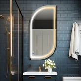 Espejo LED Semiovalado 1 | Botones táctiles | Función antivaho | Temperatura de color ajustable - Reyze Seria Salono Model 1